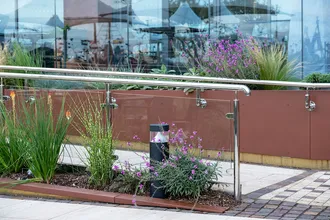 Cladding For Ramps Bespoke Illuminated Ramp and Planter Cladding | Architectural Metalwork ...